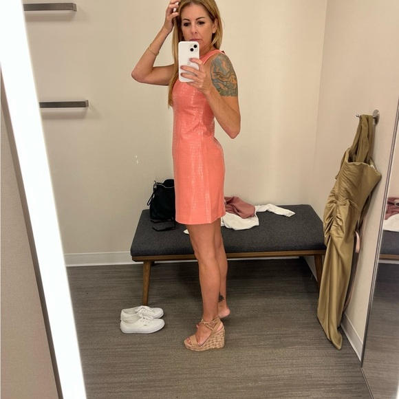 Alice + Olivia Dress Croc Embossed Faux Leather - Picture 3 of 3